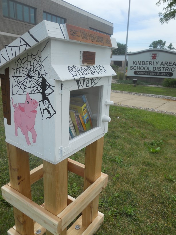Little free library outside Administration office